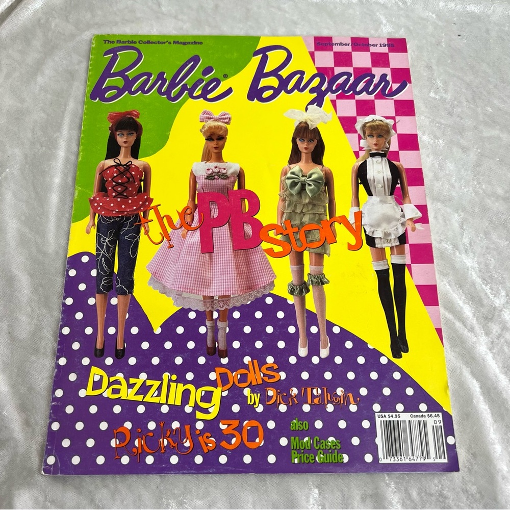 Vintage Barbie Bazaar Magazine September October 1995 with Colorful Cover
